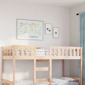 Cama para niños sin colchón madera maciza de pino 90x200 cm D