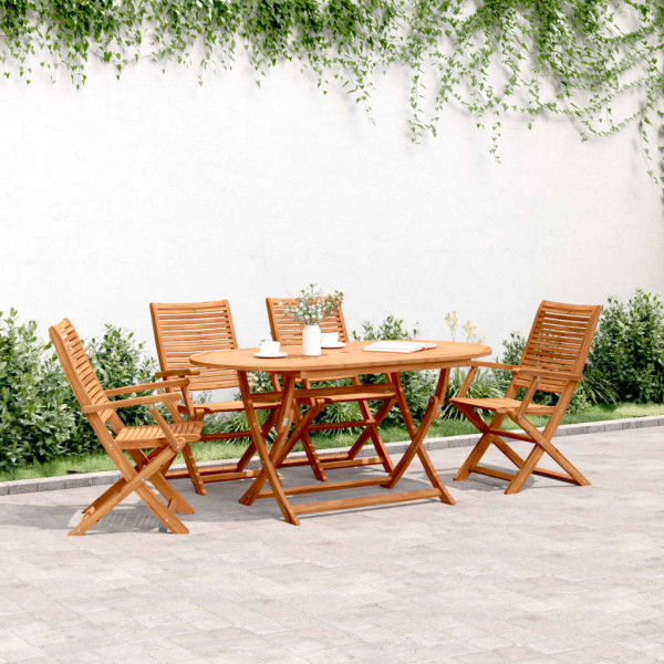 Cadeiras de jardim dobrável 4 pcs madeira acacia 57x66x95 cm D