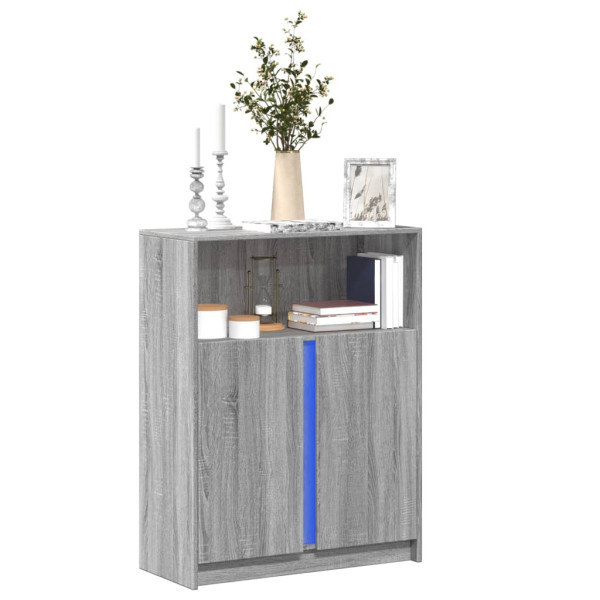 Lighter com LED Grey Engineering Wood Sonoma 77x34x100 cm D