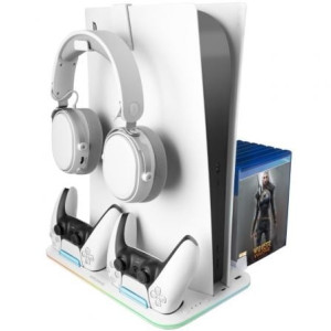 Soporte multifunción rgb para ps5 mars gaming mps5-b2/ blanco D