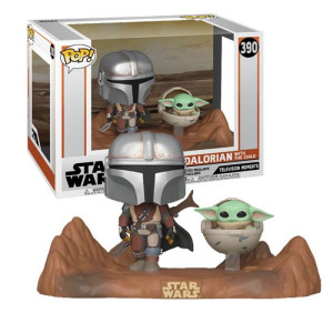 Funko pop star wars the mandalorian the mandalorian & baby yoda D