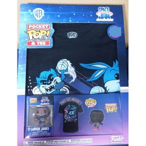 Pop & tee space jam looney tunes lebron james funko + camiseta talla xl D