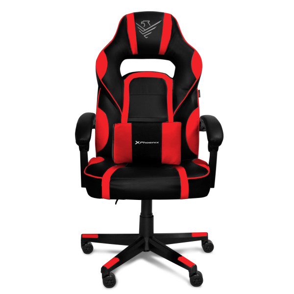 Silla Gaming Phoenix Trophy negro y rojo D