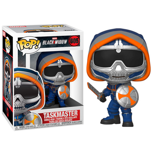 Funko pop maravilha preta viúva taskmaster escudo e espada 46684 D