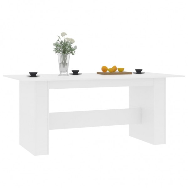 Mesa de jantar de aglomerado branco 180x90x76 cm D