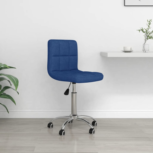 Silla de oficina giratoria de tela azul D