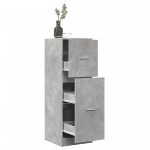 Armario botiquín madera ingeniería gris hormigón 40x41x118 cm D