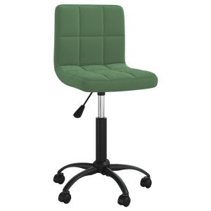 Silla de comedor giratoria de terciopelo verde oscuro D