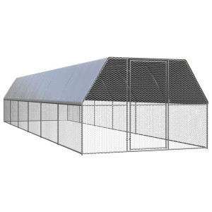 Gaiola para galinheiro em aço galvanizado 3x12x2 m D