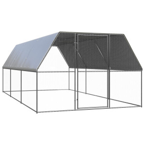 Jaula gallinero de acero galvanizado 3x6x2 m D