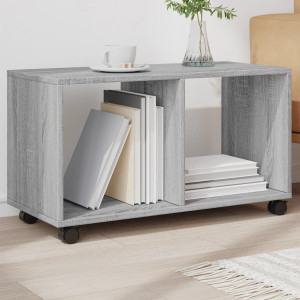 Armario con ruedas madera ingeniería gris Sonoma 72x33x42.5 cm D