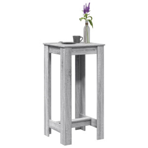 Mesa alta de bar madera ingeniería gris Sonoma 51x50x103.5 cm D