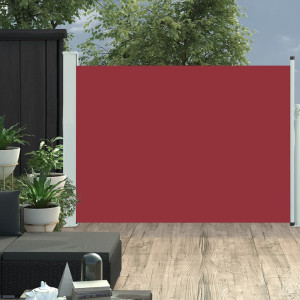 Toldo lateral retráctil de jardín rojo 120x500 cm D