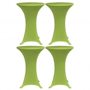 Funda elástica para mesa 4 unidades 80 cm verde D