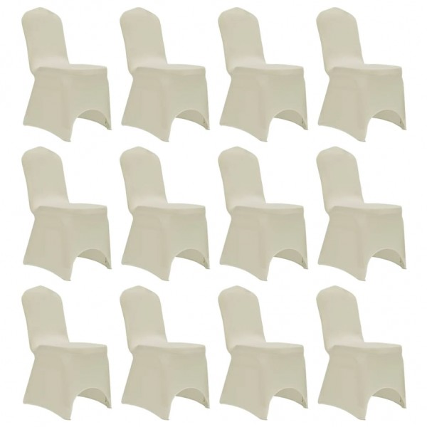 Funda de silla elástica 12 unidades crema D