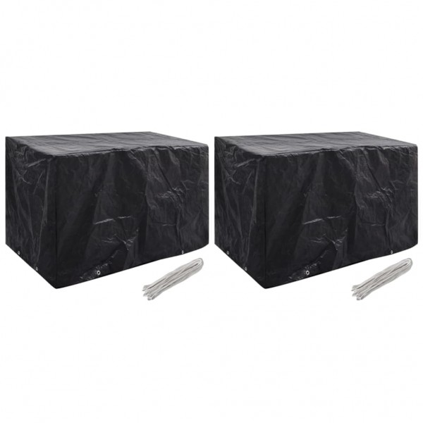 Fundas para muebles de jardín 2 uds 8 ojales 140x70x90 cm Fundas para muebles de jardín 2 uds 8 ojales 140x70x90 cm D