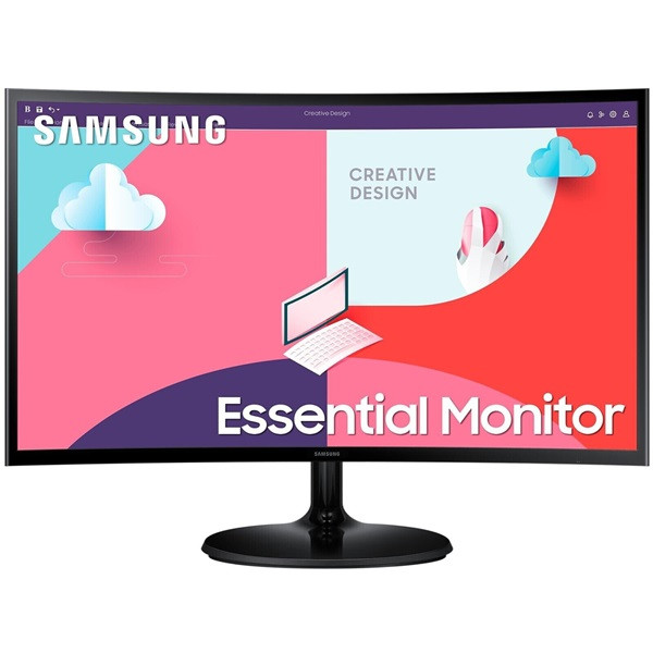 Monitor curvo samsung essential monitor s3 s24c364eau/ 24'/ full hd/ negro D