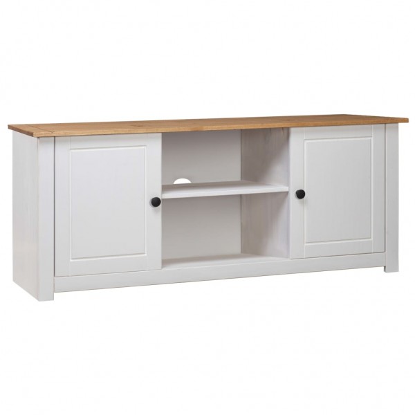 Mueble para TV madera de pino estilo Panamá blanco 120x40x50 cm D