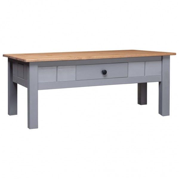 Mesa de centro de madera de pino estilo Panamá gris 100x60x45cm Mesa de centro de madera de pino estilo Panamá gris 100x60x45cm D