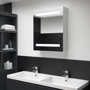 Mueble de baño con espejo LED 50x13.5x60 cm D