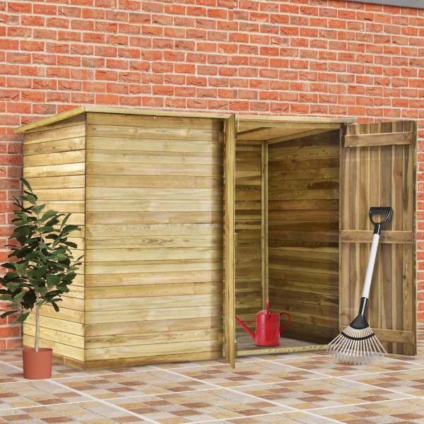 Cobertizo para jardín de madera pino impregnada 232x110x170 cm D