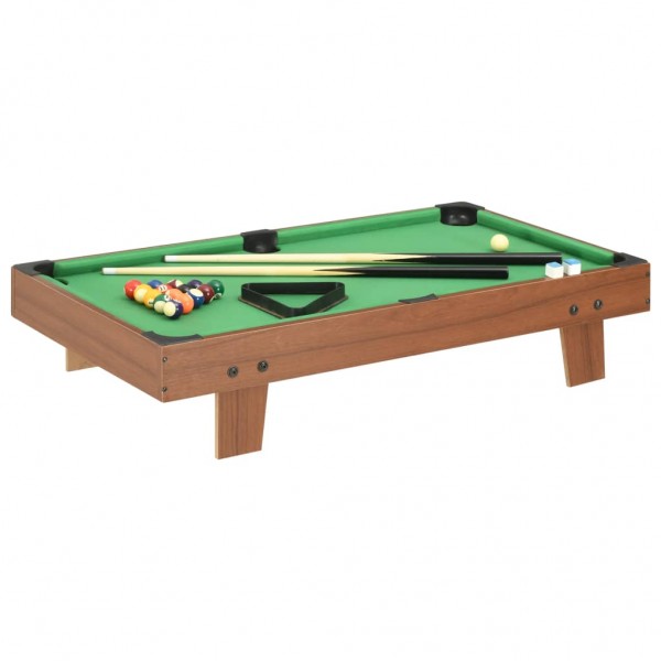 Mini mesa de bilhar marrom e verde 92x52x19 cm D