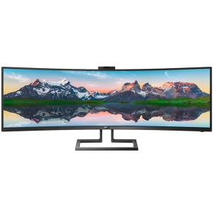 Monitor PHILIPS BRILLIANCE 48.8" LED WQHD 499P9H Curvo negro D