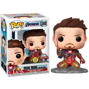 Funko pop marvel endgame eu sou o homem de ferro brilho no brilho da edição especial escura no escuro 47096 D