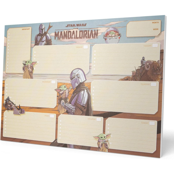 Bloc planificador semanal A3 Star Wars the Mandalorian D