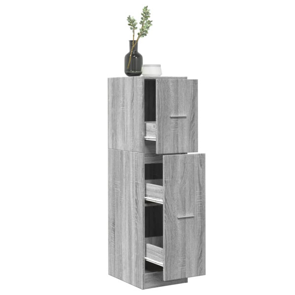 Armario botiquín madera ingeniería gris Sonoma 30x41x118 cm D