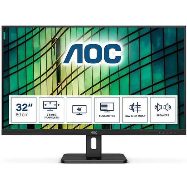 Monitor AOC 31.5" LED UHD 4K U32E2N negro D