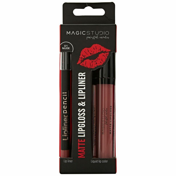 Conjunto de maquiagem Magic Studio Matte Lipgloss & Lipliner (2 pcs) D