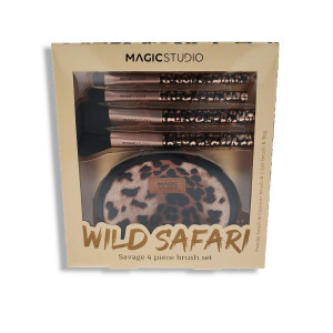 Set de Brochas de Maquillaje Magic Studio Wild Safari Savage 4 Piezas D