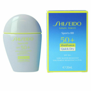 Protetor solar com cor Shiseido WetForce Quick Dry Sports Dark SPF50+ Spf 50 Dark (30 ml) D