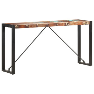 Mesa consola de madera maciza reciclada 150x35x76 cm D