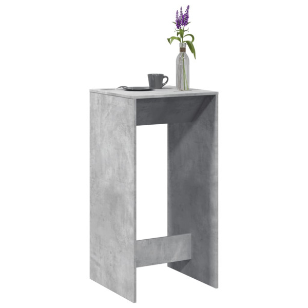 Barra de mesa alta madeira engenharia de concreto cinza 51x50x103.5 cm D