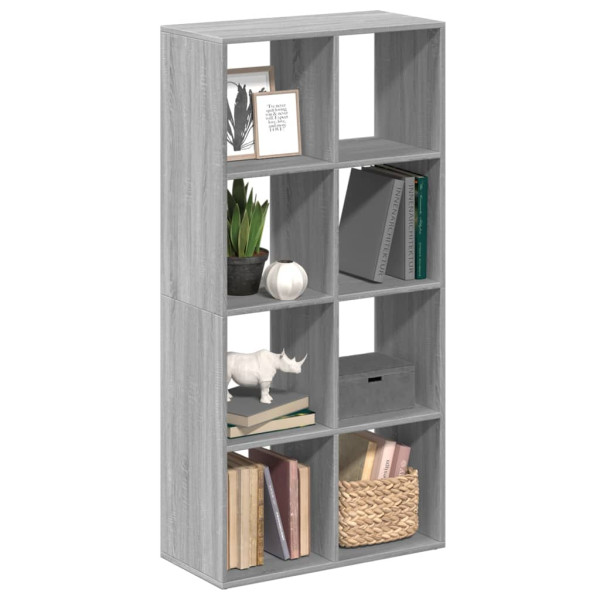 Librería divisor madera ingeniería gris Sonoma 69.5x29x137.5 cm D