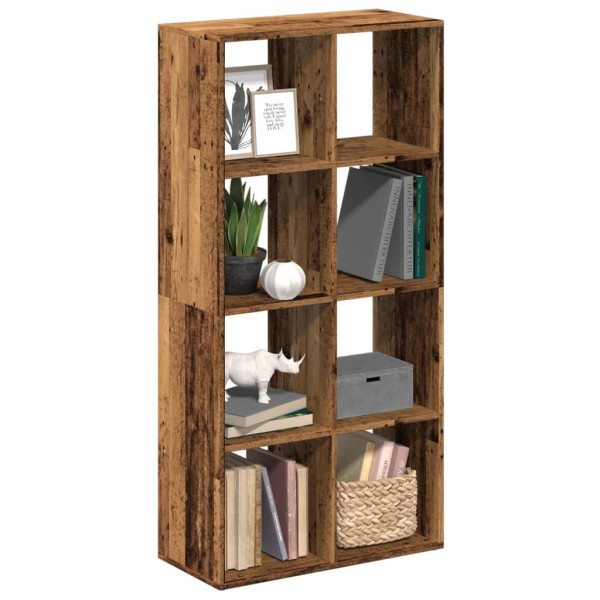 Librería divisor madera ingeniería envejecida 69.5x29x137.5 cm D