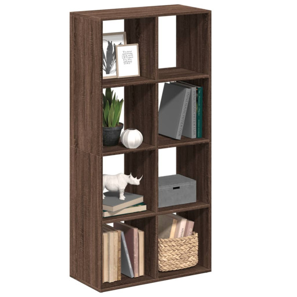 Librería divisor madera ingeniería marrón roble 69.5x29x137.5cm D