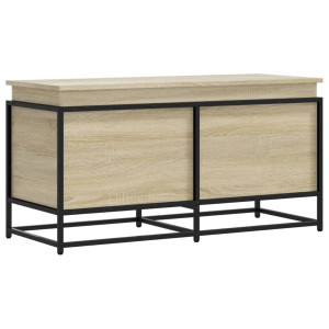Caja de almacenaje con tapa madera roble Sonoma 100x40x51.5 cm H