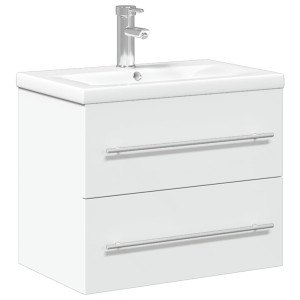 Mueble de baño con lavabo integrado blanco D