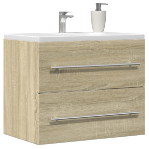 Armario para lavabo aglomerado roble Sonoma 60x38.5x48 cm D