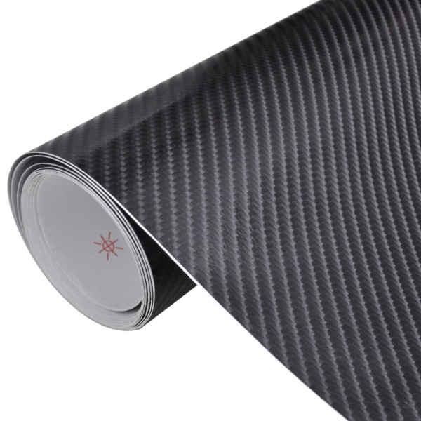 Láminas 4D para coche 2 uds negro mate 100x150 cm+50x150 cm D