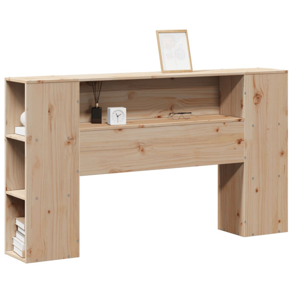 Cabecero de cama con almacenaje madera maciza de pino 160 cm D