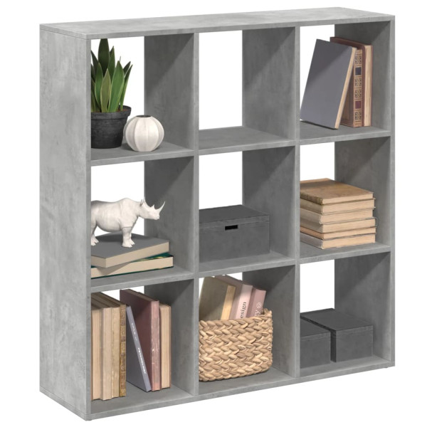 Librería divisora madera gris hormigón 102x29x103.5 cm D