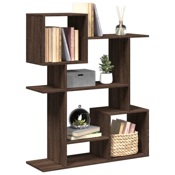 Librería divisora madera ingeniería marrón roble 92x29x112 cm D