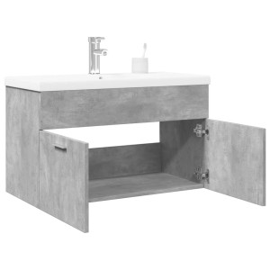 Mueble de baño con lavabo integrado gris hormigón D