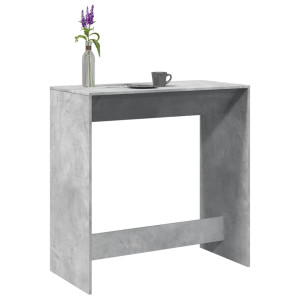 Mesa alta de bar madera ingeniería gris hormigón 102x50x103.5cm D