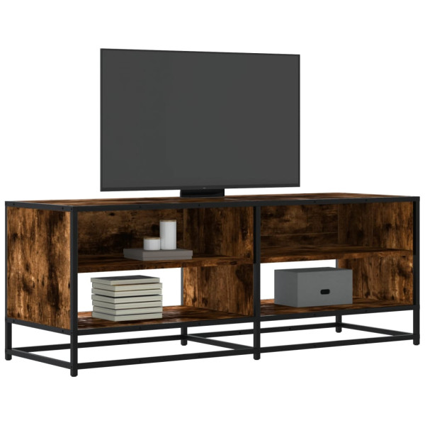 Mueble TV metal y madera ingeniería roble humo 120.5x40x46 cm D