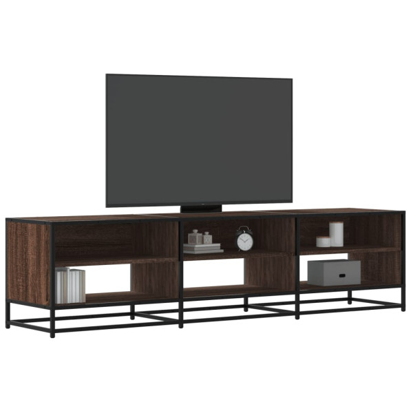 Mueble de TV madera de ingeniería marrón roble 180x40x46 cm D